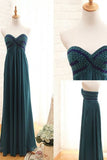 Gorgeous Sweetheart A Line Prom Dresses Chiffon With Beadings