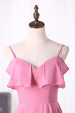 New Arrival Bridesmaid Dresses Spaghetti Straps A Line Chiffon