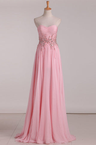 Scalloped Neck Ruffled Bodice A Line Chiffon Prom Dresses