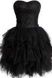 Mini Princess Strapless Ruffled Homecoming Cocktail Dress D0237