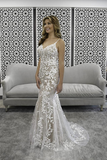 Sheath V Neck Wedding Dresses Beautiful Lace Beach Bridal Dresses