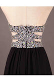 Sweetheart Prom Dresses Beaded Bodice A Line Chiffon