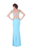 Mermaid Prom Dresses Straps Spandex With Beading Zipper Up