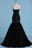 Miraculous Sweetheart Prom Dresses Mermaid/Trumpet Floor-Length With Rhinestone Beading