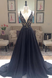 Prom Dresses V Neck A Line Taffeta With Beading Court Train