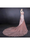 Gorgeous Sweetheart Mermaid Tulle Prom Dress, Long Evening Dresses