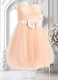 Rhoda Ball-Gown/Princess Sweetheart Short Tulle Homecoming Dress With Bow JLP0025719