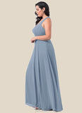 Jazlyn A-Line Chiffon Floor-Length Dress SJSP0019640