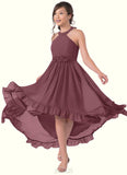 Sylvia A-Line Chiffon Asymmetrical Junior Bridesmaid Dress SJSP0019969