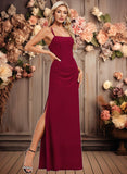 Hilda Trumpet/Mermaid Square Floor-Length Chiffon Bridesmaid Dress JLP0025826