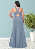 Hayley A-Line Pleated Chiffon Floor-Length Dress SJSP0019607