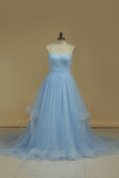 Simple Prom Dresses A-Line Sweetheart Floor-Length Tulle