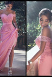 Sexy Prom Dresses Shealth Off The Shoulder Spandex Zipper Up With Appliques