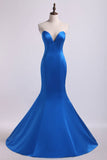 Evening Dresses Sweetheart Mermaid/Trumpet Satin Court Train