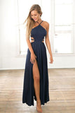 Evening Dresses A Line Spaghetti Straps Chiffon With Slit Floor Length