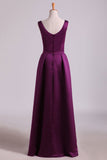 Bridesmaid Dresses A-Line Floor Length Satin