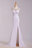 New Arrival Prom Dresses Scoop Neckline Sheath/Column Floor Length Fast Delivery