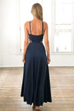 Evening Dresses A Line Spaghetti Straps Chiffon With Slit Floor Length