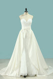 Mermaid Sweetheart Wedding Dresses Lace With Applique Court Train Detachable