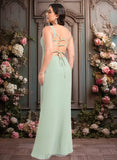 Anna Trumpet/Mermaid Square Floor-Length Chiffon Bridesmaid Dress JLP0025808