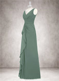 Gabriella A-Line Chiffon Floor-Length Dress SJSP0019655