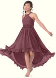 Sylvia A-Line Chiffon Asymmetrical Junior Bridesmaid Dress SJSP0019969