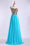 Prom Dresses A Line Sweetheart Floor Length Chiffon