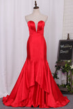 Mermaid Prom Dresses Sweetheart Satin Floor Length