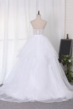 Wedding Dresses Sweetheart Beaded Bodice Court Train Organza