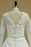 Latest Style Wedding Dresses Scoop A-Line Chapel Train