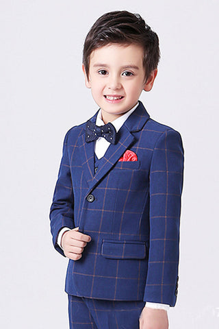 Little Boys Slim Fit Suit Long Sleeves Ring Bearer Suits R02