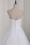 A Line Sweetheart Wedding Dresses Organza With Applique