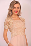 A Line Square Prom Dresses Chiffon&Lace With Jacket