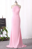 Mermaid Prom Dresses Halter Spandex Zipper Up With Beadings New Arrival