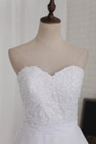 A Line Sweetheart Wedding Dresses Organza With Applique