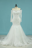 Wedding Dresses Mermaid Strapless Chapel Train With Applique Zipper Back