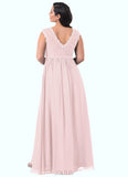 Peyton A-Line Chiffon Floor-Length Dress SJSP0019712