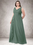 Gabriella A-Line Chiffon Floor-Length Dress SJSP0019655