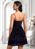 Mireya A-line Sweetheart Short Sequin Homecoming Dress JLP0025649