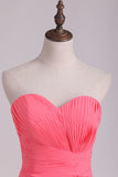 Sweetheart Fitted And Pleated Bodice Prom Dress A Line Corset Tie Back