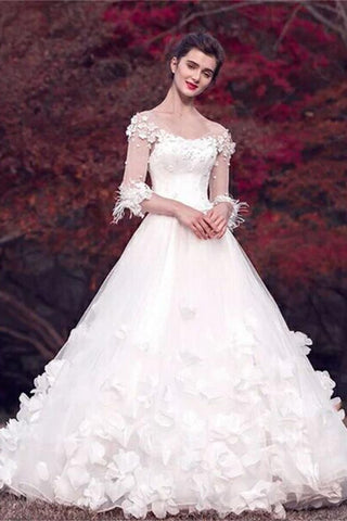 Wedding dress plus size white