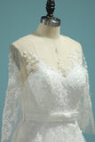 Scoop A Line Wedding Dresses Tulle With Applique And Sash