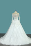 Sweetheart Wedding Dresses A Line Tulle With Applique Sweep Train