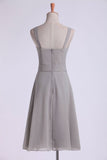 Bridesmaid Dresses V Neck Princess Short/Mini With Ruffles And Beads Chiffon