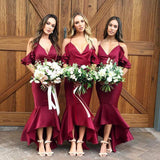 Hot Sale Spaghetti Straps Mermaid Stunning Bridesmaid Dresses