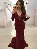 2024 Satin Fabulous Black Halter Deep V-neck Long Sleeve Split Sexy Prom Dresses UK JS469