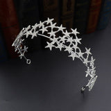 Classic Rhinestone Shiny Star Headband Women Wedding Headpiece