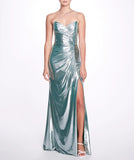 Deep V-neck Spaghetti Strap Shiny Special Prom Dresses Evening Dresses