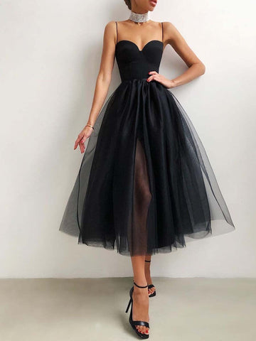 Fashion A-Line Sleeveless Long Prom Dresses Evening Dresses