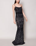 Luxury Beaded Black Sequins High Quality Beautiful Prom Dresses Long Evening Dresses